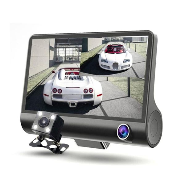 

new 3 lens car dvr front/inside/rear full 1080p car camera motion detection dash cam night vision drive recorder