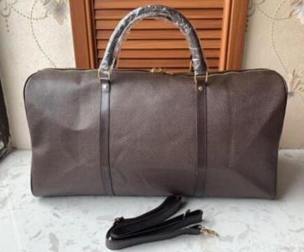 

fashion new fashion 55cm pu leather carry on luggage weekender bag large capacity men travel duffel bag