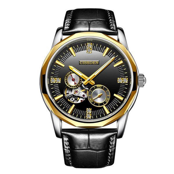 

2020 men mechanical watch new sapphire waterproof business sports watch high-end gentleman luminous simple watch birthday gift 034-2, Slivery;brown