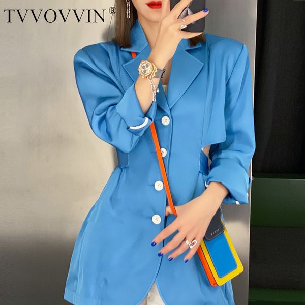 

loose personality black blazer women collect waist single breasted fashion slim 2020 new autumn white suit coat goddess sb08, White;black