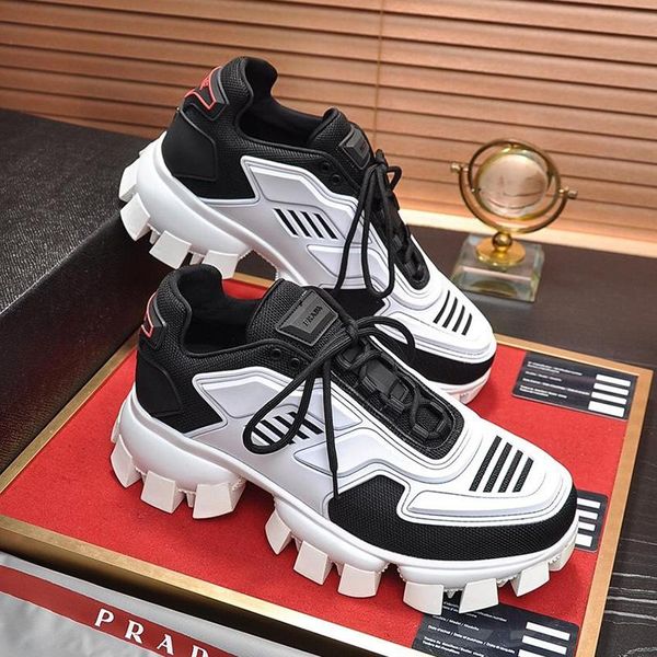 

mens shoes autumn and winter fashion shoes cloudbust thunder knit sneakers low lace -up casual men shoes herren sportschuhe, Black