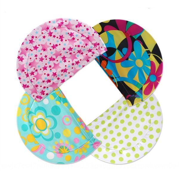 

multi-pattern color cloth nylon paper card swimming cap special price cloth swimming cap