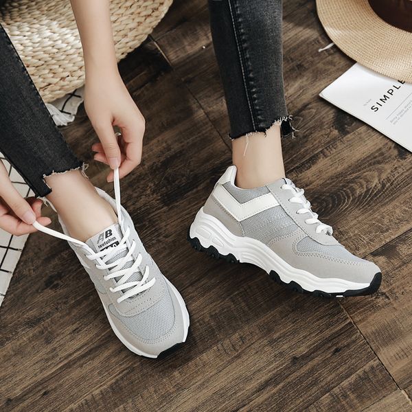 

sports shoes for woman casual shoes female thick bottom all-match board running