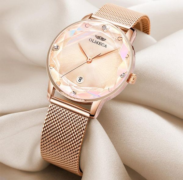 

new simple fashion watch women's lady watch cute quartz ins style ultrathin stainless steel, Slivery;brown