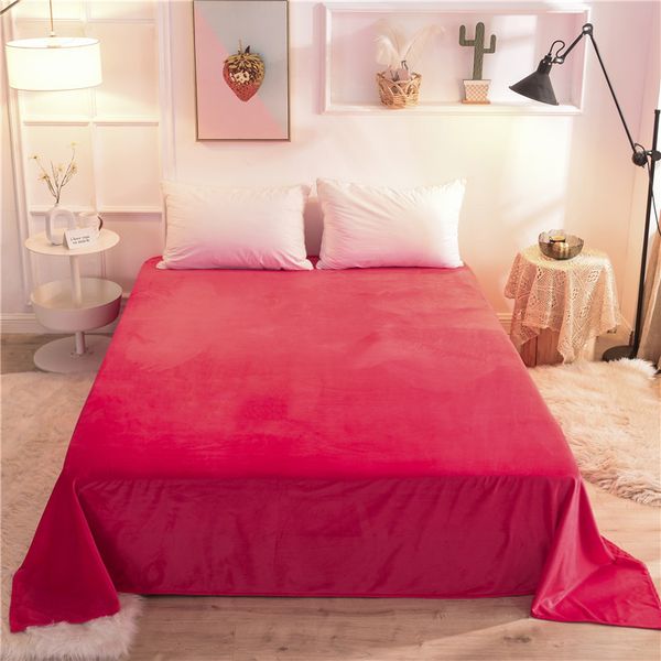 

rose red blanket 180x230cm, 240x250cm, 240x270cm, постельные принадлежности утолщение plus velvet solid color фланель простыня одеяло xf766
