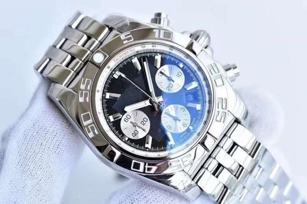 

new designer mens watch pilot chronomat b01 chronograph fashion 42mm self winding mechanical abo movement stainless steel men watches 6alk#, Slivery;brown