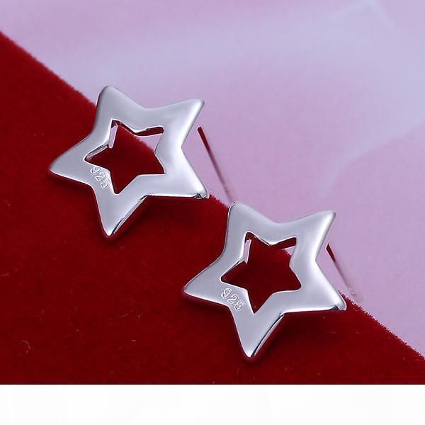 

f 10 pairs diffrent style women 's 925 silver earrings gte5 ,high grade wholesale fashion sterling silver stud earrings, Golden;silver