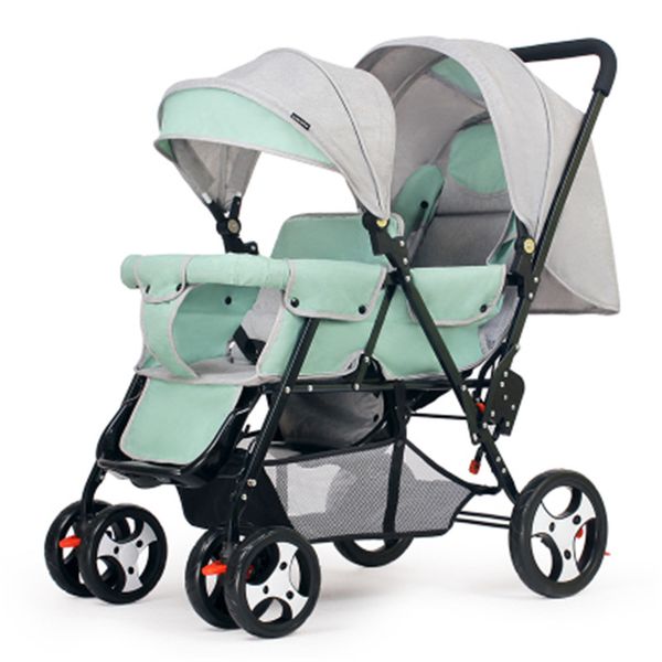 

twins baby stroller luxury fashionable pram high-landscape baby carriage