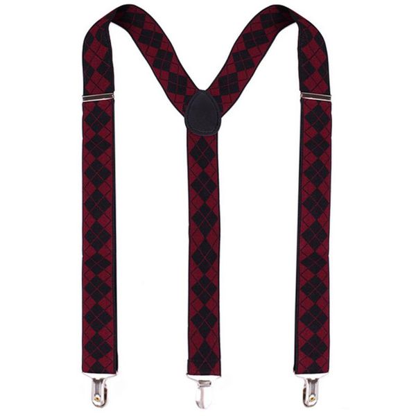

sevenrainbow men's suspenders men braces supports elastic adjustable pants suspenders mens clothing accessories, Black;white