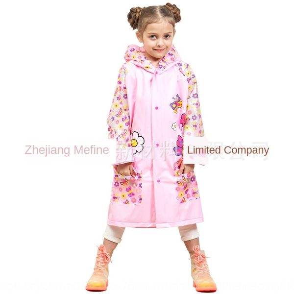 

пвх плащ ученик детский сад ребенок надувные доверху мультфильм мальчиков надувной рюкзак рюкзак и девочки дополнительные толстые пончо, Black