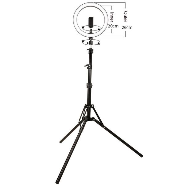 

qualitydimmable 10inch 26cm usb led selfie ring light lamp camera phone video makeup light with 160cm tripod for live studio yo