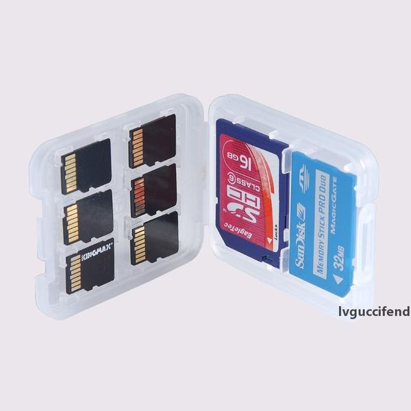 

new 8 in 1 plastic case box for tf micro sd memory card for sdhc tf ms protector holder lx0285