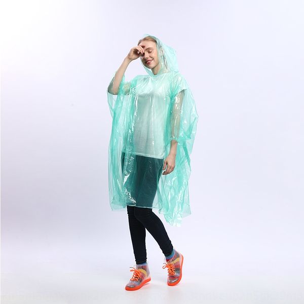 

teiea pe square poncho outdoor travel whole protective body protection portable raincoat pe disposable square poncho outdoor travel whole pr, Black