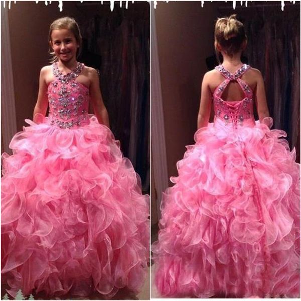 

o-neck flower girls dresses kids formal wear birthday christmas wedding party events girl girls pageant organza custom new, Red;yellow