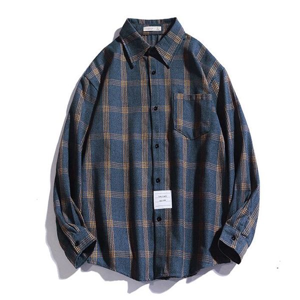 

2020 hip hop streetwear рубашка граффити негабаритные мужчины harajuku нашивки рубашки с длинным рукавом осень хлопок hiphop сыпучие vintage, White;black