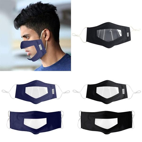 

deaf face mask washable face cover with clear pvc window mask kids women deaf face order with price price mens ctxwg, Black