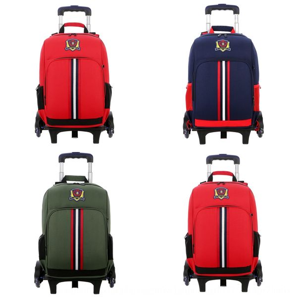 

2020 new boys and girls pull rod schoolbag removable pull rod waterproof bag backpack backpack for primary school students