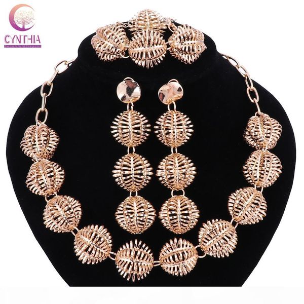 

nigerian wedding african beads jewelry sets fashion dubai necklace earring bracelet ring sets for women costume design, Black