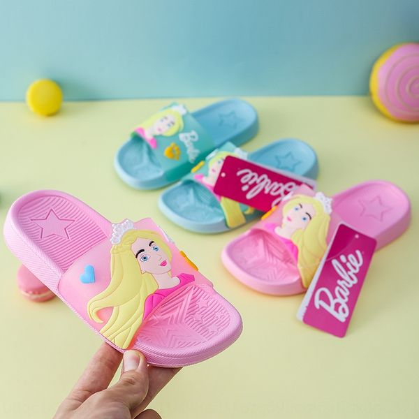 

barbie summer children' cute soft sole children children slippers children' slippers indoor anti-skid little girl baby girl home, Black;grey