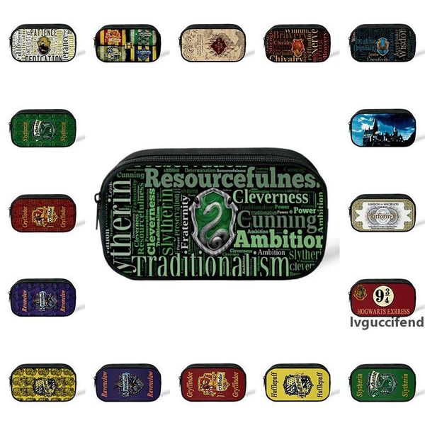 

16styles harry potter pencil case bag badge cartoon printed ticket student pen bag mobile phone storage bag school gift ffa2969