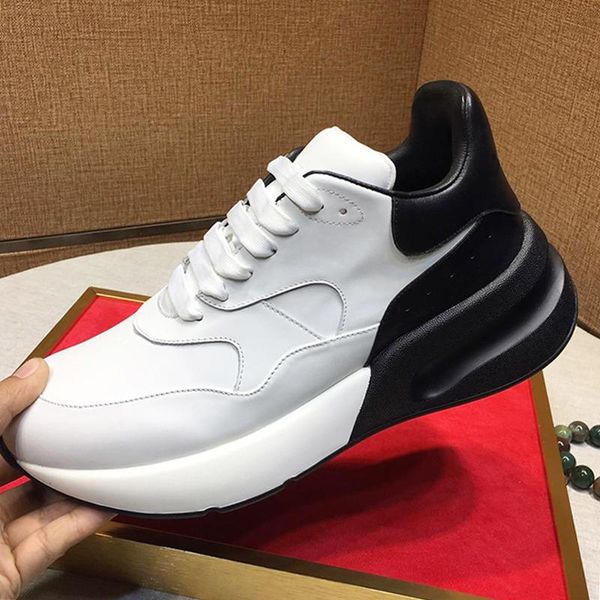 

oversized runner men 's shoes lightweight vintage footwears breathable shoes lace -up plus size mens shoes zapatos de hom, Black