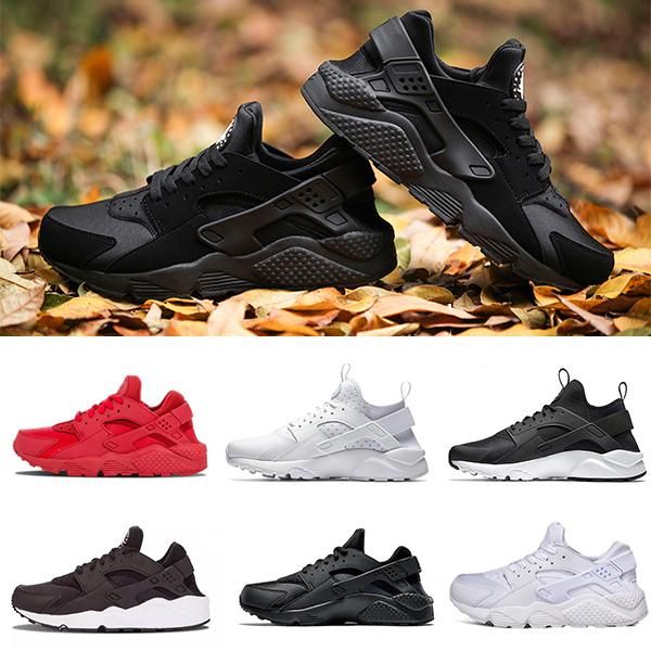 

classic huarache running shoes for men women black gold triple sneakers huarach 1 athletic trainers huraches sport shoes 36-45
