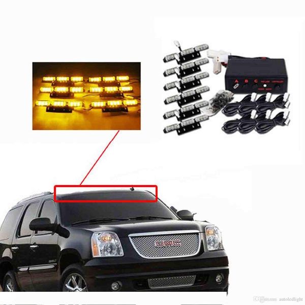 

auto led light amber white white &amber 54 led emergency vehicle strobe flash lights for front deck grille or rear light flash