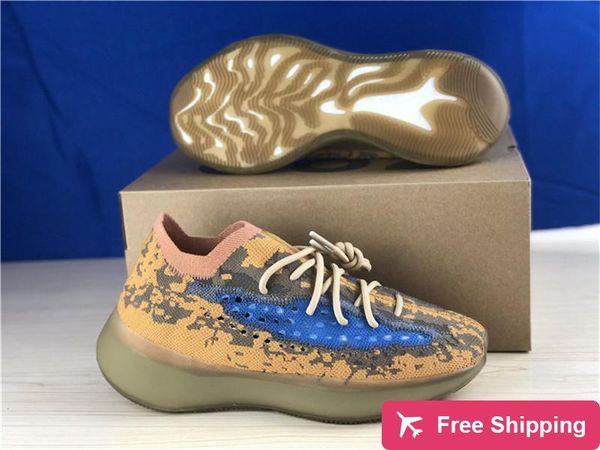 

лучшие аутентичные 380 синий овсяные fy5137 светоотражающие bloarf кроссовки мужчины женщины kanye west mist чужеродные wave runner кроссовк