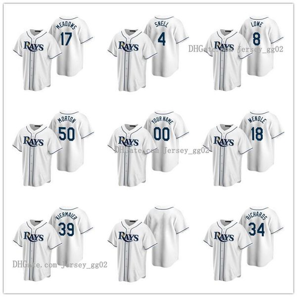 

tampa bay rays men women youth 34 trevor richards 8 brandon lowe 2020 home baseball jersey, Black