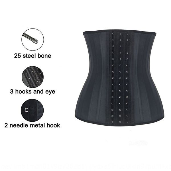 

hgcnk new rubber 25 steel bone palace body shaping clothing waist cincher new rubber latex 25 steel bone palace body shaping clothing latex, Black;brown