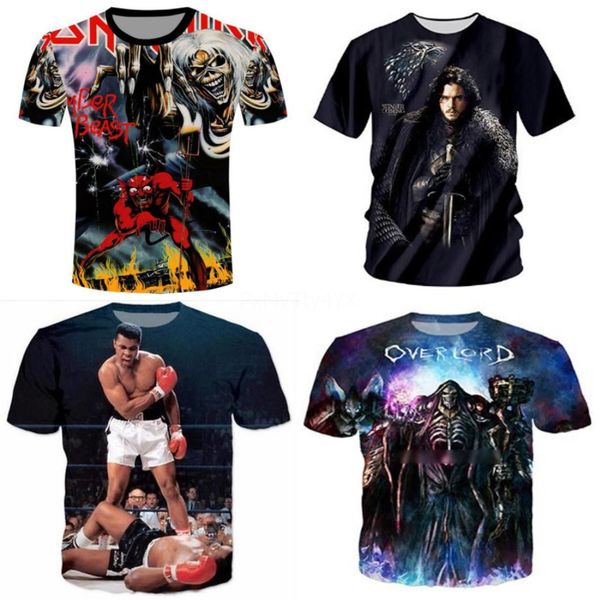 

men t-sirt sort-sleeved summer fasion trend printing alf-sleeved o-neck loose mens t-sirt#545, White;black