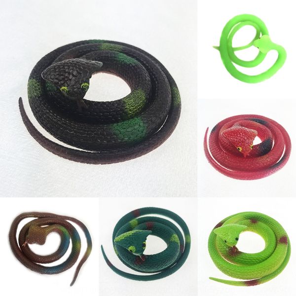 

creative trick high simulation soft simulation toy glasses toy glue scary whole body rubber animal fake snake round head snake