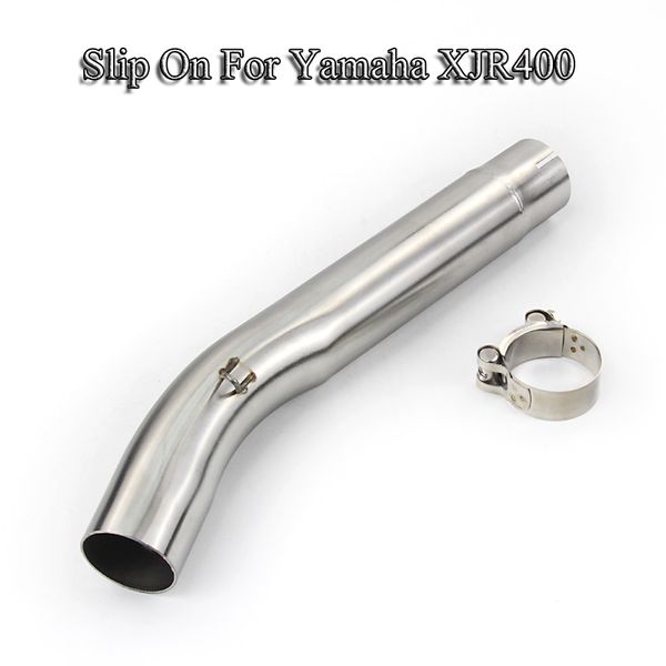 

xjr400 slip on for yamaha xjr 400 fz400 motorcycle modified exhaust muffler connector pipe middle link pipe tube fit 51mm escape