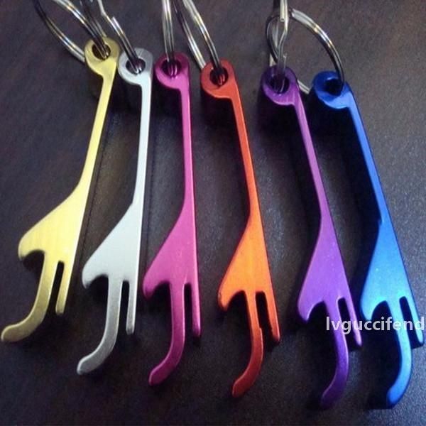 

1pc key chain aluminum beer bottle can opener beverage coke open ring bar tool