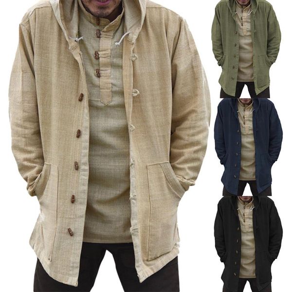 

2020 new spring autumn mens trench coat jacket plus size black gray outwear casual long hooded overcoat jackets for men clothes, Black;brown