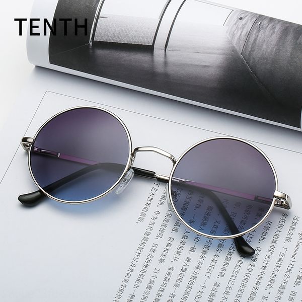 

round metal baby prince spring legs children's sun sunglasses glasses men's and women's trendy round frame children's su, Blue