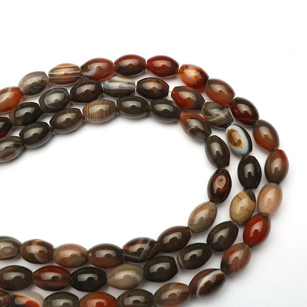 

agate diy beaded beaded barrel striped agate road transfer diy handmade beads scattered beads accessories batch, Silver