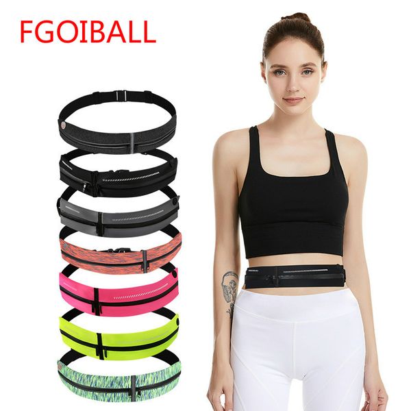

outdoor reflective running waist bag sports night running pockets double-port pockets waterproof invisible belt