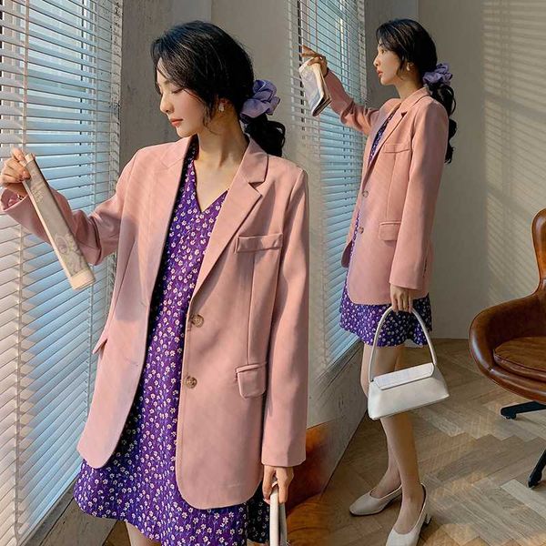 

women's suits & blazers women autumn full sleeve blazer open front cardigan jacket work office elegant korean-style casual temperament, White;black
