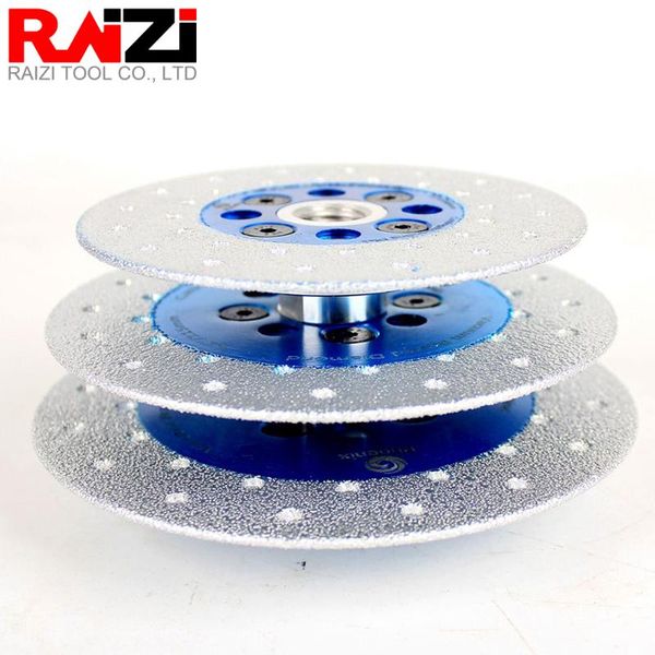 

raizi 100/115/125 mm diamond vacuum brazed cutting & grinding disc for granite marble double sided stone saw blade