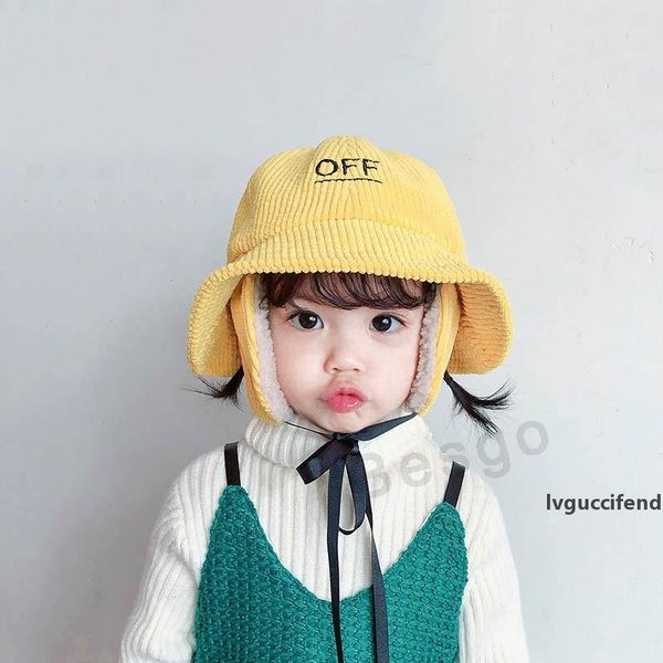 

new kids warm winter hat cute ear protection fisherman hats for girls fashion children sun cap baby wide brim beach hat 4 colors dbc bh2828