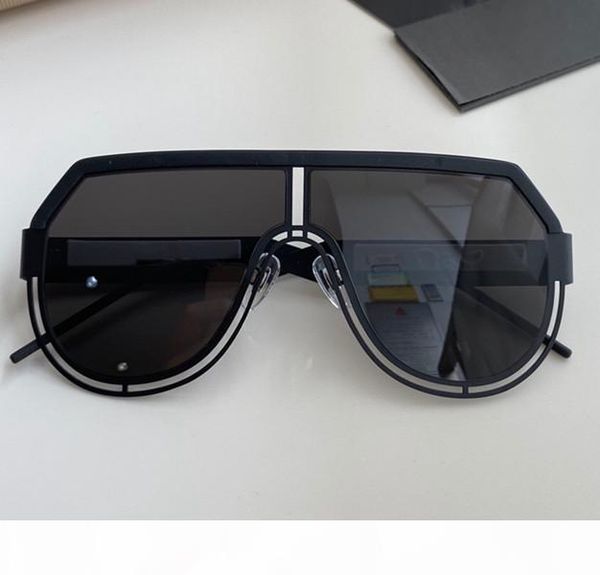 

new men sunglasses 2231 fashion big oval sunglasses coating grey and brown lens metal frame color plated frame uv400 lens quality, White;black