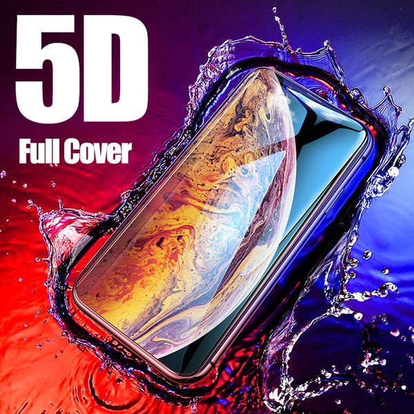 

5d tempered glass for iphone xs max 6.5 inch screen protector full cover protective on the glass for iphone x xr xs xs max