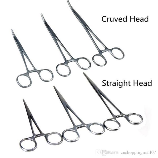 

CW023 Pet Medical stainless steel straight / curved head Ratchet hemostatic forceps forceps needle holder for pet hair Promotion