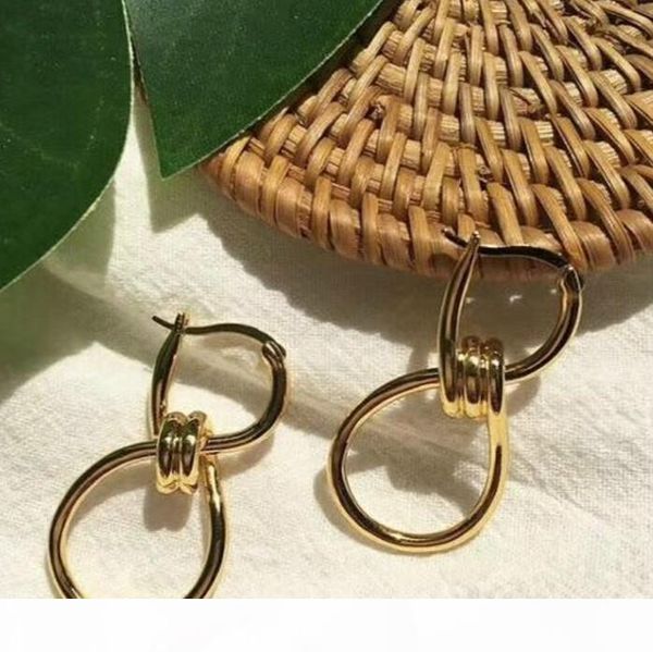 

jewelry earrings simple smooth lines earrings with knotted studs women banquet jewelry valentine gift, Golden;silver