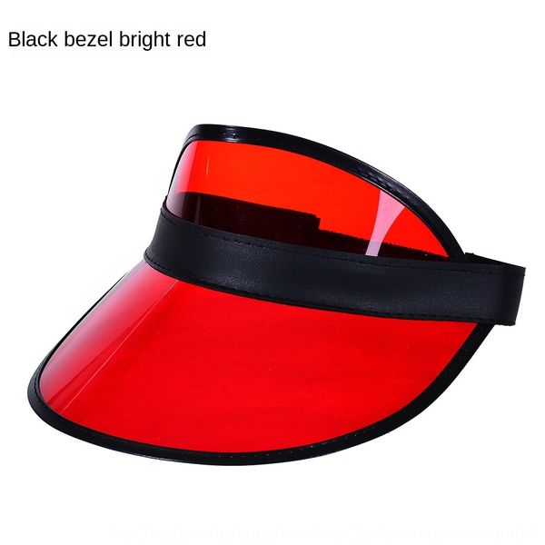 

outdoor transparent plastic advertising cap female black outdoor transparent frosted sun hat pvc empty sun hat, Blue;gray