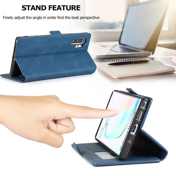 

new style luxury phone case for samsung galaxy note10 plus leather wallet magnetic 2 in1 detachable cover cases