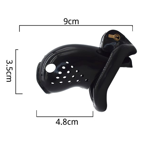 Mens Chastity Lock Resin Black New New Abstinence Antiderailment Sex Toys Chastity Cage Cale Style