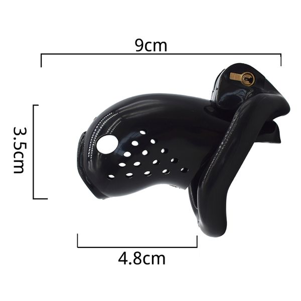 

abstinence chastity lock anti-derailment new resin style black toys chastity cage men's short mmsuk