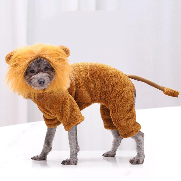 

jumpsuits for dogs funny lion dog clothes halloween christmas costume winter jumpsuits for small medium large size pets